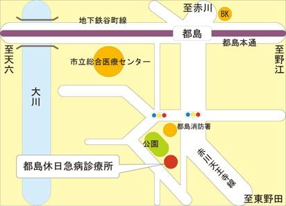 都島休日急病診療所のＭＡＰ